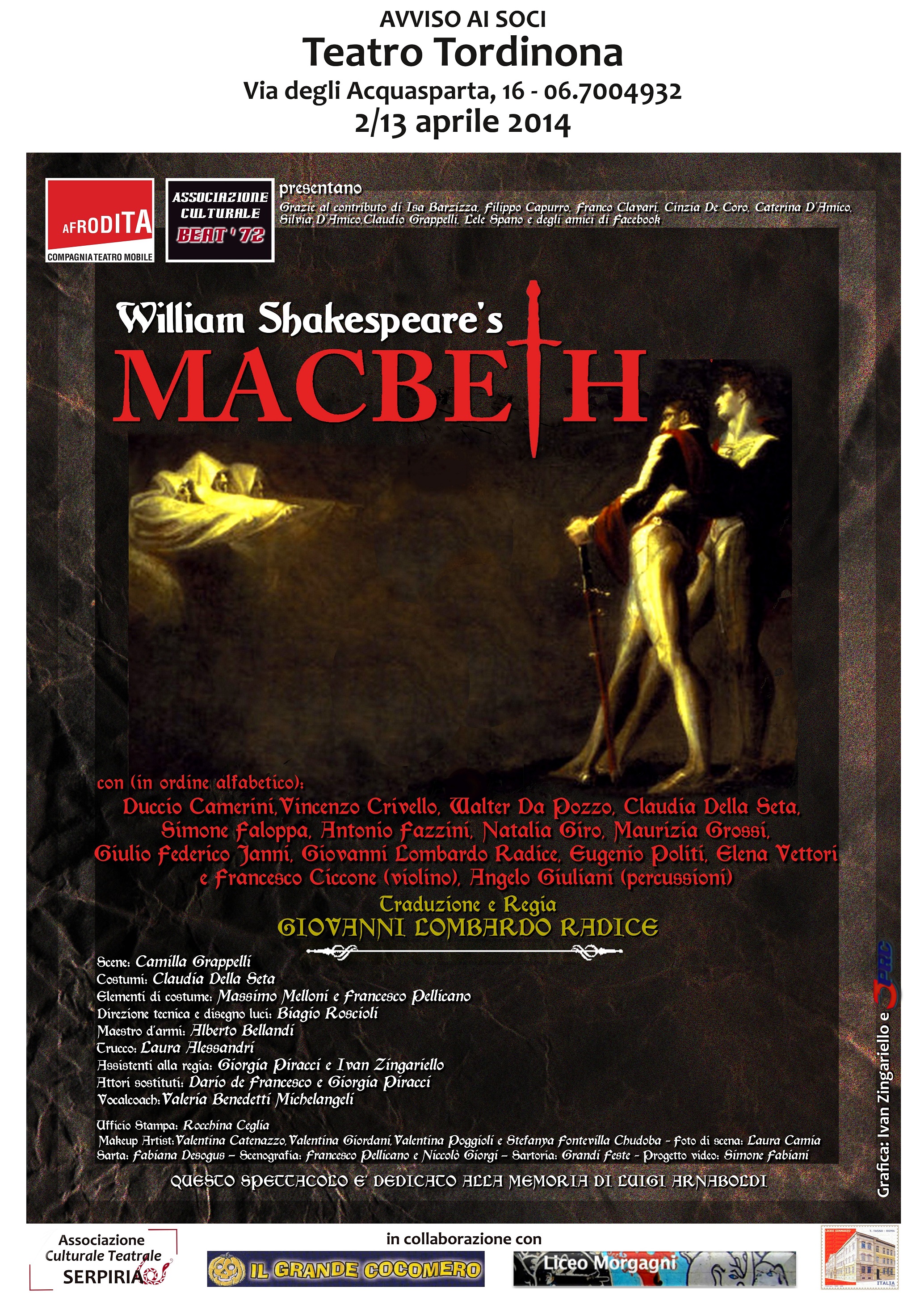 MACBETH di William Shakespeare a Roma